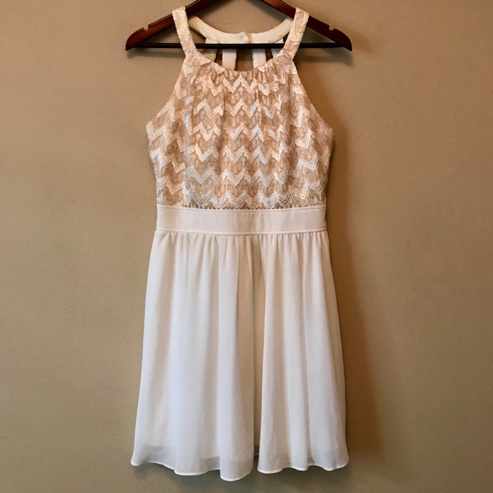 SEQUIN HEARTS Low Back Dress